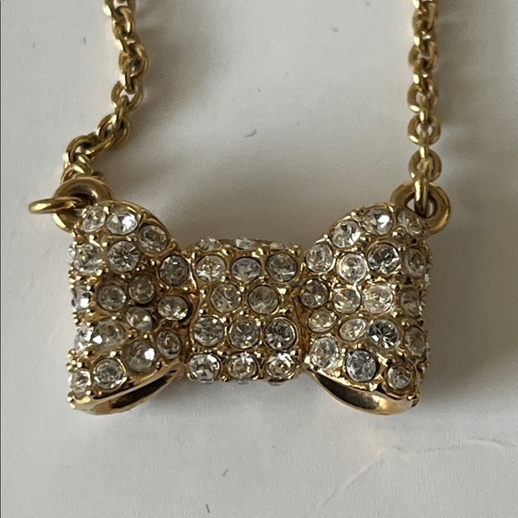 Kate Spade Gold Tone Bow Pendant Necklace - Picture 6 of 8